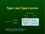 What are the Type I and Type II errors?